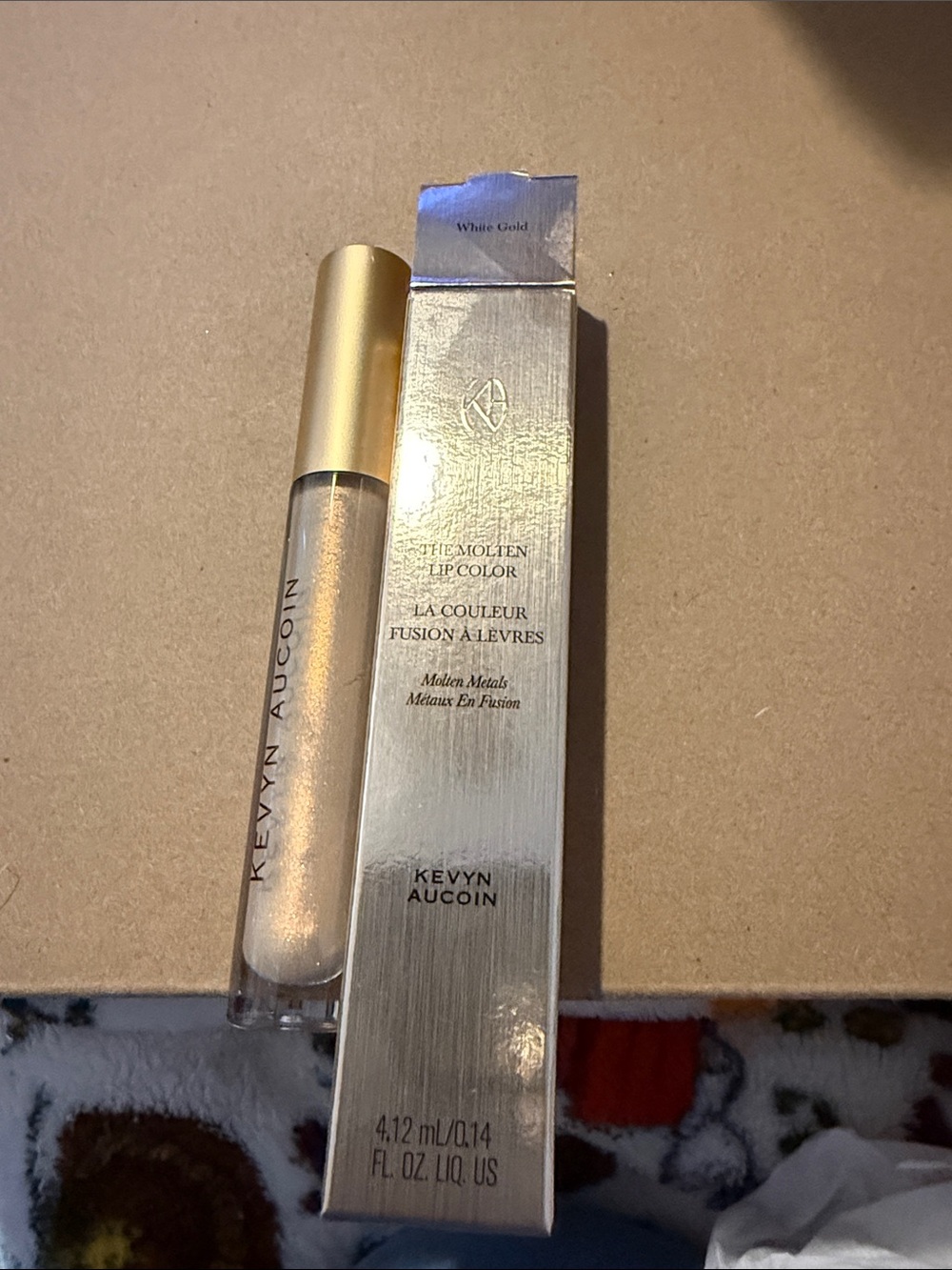 Kevyn Aucoin Molten Metallic Lip Gloss in White Gold